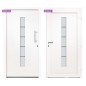 Haustür Aluminium und PVC Weiß 100x210 cm Haustür Aluminium und PVC Weiß 100x210 cm