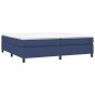 vidaXL Boxspringbett mit Matratze Blau 200x200 cm Stoff vidaXL Boxspringbett mit Matratze Blau 200x200 cm Stoff