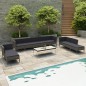 vidaXL 10-tlg. Garten-Lounge-Set mit Auflagen Poly Rattan Grau vidaXL 10-tlg. Garten-Lounge-Set mit Auflagen Poly Rattan Grau