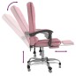 vidaXL Bürostuhl mit Massagefunktion Rosa Samt vidaXL Bürostuhl mit Massagefunktion Rosa Samt