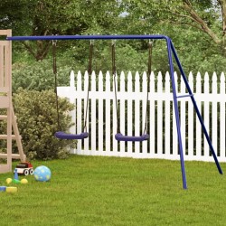 vidaXL Kinderschaukeln 2 Stk. Blau 265x156,5x155,5 cm Polypropylen 