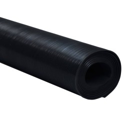 vidaXL Bodenmatte Rutschfest Gummi 1,5 x 2 m 3 mm Feine Rippen