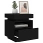 vidaXL Nachttische mit LED-Leuchten 2 Stk. Schwarz 40x39x48,5 cm vidaXL Nachttische mit LED-Leuchten 2 Stk. Schwarz 40x39x48,5 cm