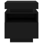 vidaXL Nachttische mit LED-Leuchten 2 Stk. Schwarz 40x39x48,5 cm vidaXL Nachttische mit LED-Leuchten 2 Stk. Schwarz 40x39x48,5 cm