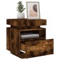 vidaXL Nachttische mit LED-Leuchten 2 Stk. Räuchereiche 40x39x48,5 cm vidaXL Nachttische mit LED-Leuchten 2 Stk. Räuchereiche 40x39x48,5 cm