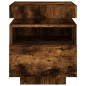 vidaXL Nachttische mit LED-Leuchten 2 Stk. Räuchereiche 40x39x48,5 cm vidaXL Nachttische mit LED-Leuchten 2 Stk. Räuchereiche 40x39x48,5 cm