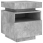 vidaXL Nachttische mit LED-Leuchten 2 Stk. Betongrau 40x39x48,5 cm vidaXL Nachttische mit LED-Leuchten 2 Stk. Betongrau 40x39x48,5 cm