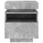 vidaXL Nachttische mit LED-Leuchten 2 Stk. Betongrau 40x39x48,5 cm vidaXL Nachttische mit LED-Leuchten 2 Stk. Betongrau 40x39x48,5 cm