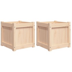 vidaXL Pflanzkübel 2 Stk. Massivholz Kiefer