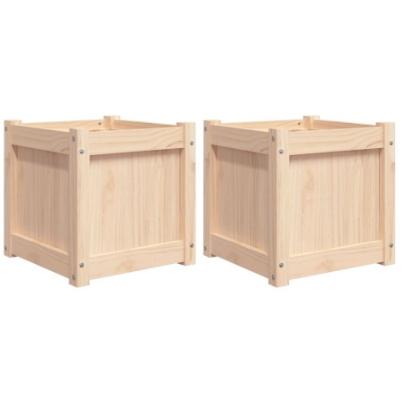 vidaXL Pflanzkübel 2 Stk. Massivholz Kiefer