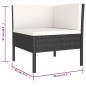 vidaXL 6-tlg. Garten-Lounge-Set mit Auflagen Poly Rattan Schwarz vidaXL 6-tlg. Garten-Lounge-Set mit Auflagen Poly Rattan Schwarz
