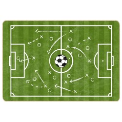 vidaXL Kinderteppich Grün 160x230 cm Fußballfeld Waschbar Rutschfest
