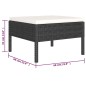 vidaXL 6-tlg. Garten-Lounge-Set mit Auflagen Poly Rattan Schwarz vidaXL 6-tlg. Garten-Lounge-Set mit Auflagen Poly Rattan Schwarz
