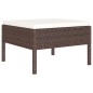 vidaXL 6-tlg. Garten-Lounge-Set mit Auflagen Poly Rattan Braun vidaXL 6-tlg. Garten-Lounge-Set mit Auflagen Poly Rattan Braun