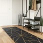 vidaXL Teppich Waschbar Schwarz und Golden 80x300 cm Rutschfest vidaXL Teppich Waschbar Schwarz und Golden 80x300 cm Rutschfest