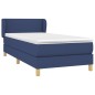 vidaXL Boxspringbett mit Matratze Blau 100x200 cm Stoff vidaXL Boxspringbett mit Matratze Blau 100x200 cm Stoff