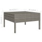 6-tlg. Garten-Lounge-Set mit Auflagen Poly Rattan Grau 6-tlg. Garten-Lounge-Set mit Auflagen Poly Rattan Grau