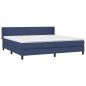 vidaXL Boxspringbett mit Matratze Blau 200x200 cm Stoff vidaXL Boxspringbett mit Matratze Blau 200x200 cm Stoff