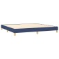 vidaXL Boxspringbett mit Matratze Blau 200x200 cm Stoff vidaXL Boxspringbett mit Matratze Blau 200x200 cm Stoff