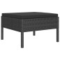 10-tlg. Garten-Lounge-Set mit Auflagen Poly Rattan Schwarz 10-tlg. Garten-Lounge-Set mit Auflagen Poly Rattan Schwarz