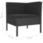 10-tlg. Garten-Lounge-Set mit Auflagen Poly Rattan Schwarz 10-tlg. Garten-Lounge-Set mit Auflagen Poly Rattan Schwarz