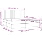vidaXL Boxspringbett mit Matratze & LED Blau 200x200 cm Stoff vidaXL Boxspringbett mit Matratze & LED Blau 200x200 cm Stoff