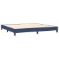 vidaXL Boxspringbett mit Matratze & LED Blau 200x200 cm Stoff vidaXL Boxspringbett mit Matratze & LED Blau 200x200 cm Stoff