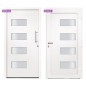 Haustür Aluminium und PVC Weiß 100x210 cm Haustür Aluminium und PVC Weiß 100x210 cm