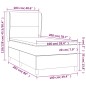 vidaXL Boxspringbett mit Matratze & LED Blau 100x200 cm Stoff vidaXL Boxspringbett mit Matratze & LED Blau 100x200 cm Stoff