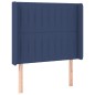 vidaXL Boxspringbett mit Matratze & LED Blau 100x200 cm Stoff vidaXL Boxspringbett mit Matratze & LED Blau 100x200 cm Stoff