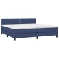 vidaXL Boxspringbett mit Matratze Blau 200x200 cm Stoff vidaXL Boxspringbett mit Matratze Blau 200x200 cm Stoff