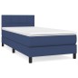 vidaXL Boxspringbett mit Matratze Blau 100x200 cm Stoff vidaXL Boxspringbett mit Matratze Blau 100x200 cm Stoff