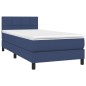 vidaXL Boxspringbett mit Matratze Blau 100x200 cm Stoff vidaXL Boxspringbett mit Matratze Blau 100x200 cm Stoff