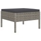 vidaXL 6-tlg. Garten-Lounge-Set mit Auflagen Poly Rattan Grau vidaXL 6-tlg. Garten-Lounge-Set mit Auflagen Poly Rattan Grau
