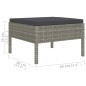 vidaXL 6-tlg. Garten-Lounge-Set mit Auflagen Poly Rattan Grau vidaXL 6-tlg. Garten-Lounge-Set mit Auflagen Poly Rattan Grau