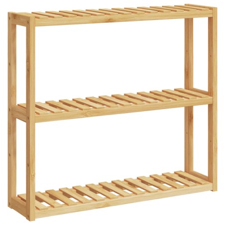 vidaXL Badregal mit 3 Ablagen Wandmontage 60x15x54 cm Bambus