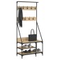 vidaXL Kleiderständer mit Schuhablage Sonoma-Eiche 80x40x184 cm vidaXL Kleiderständer mit Schuhablage Sonoma-Eiche 80x40x184 cm