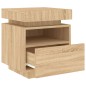 vidaXL Nachttische mit LED-Leuchten 2 Stk. Sonoma Eiche 40x39x48,5 cm vidaXL Nachttische mit LED-Leuchten 2 Stk. Sonoma Eiche 40x39x48,5 cm