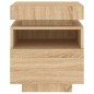 vidaXL Nachttische mit LED-Leuchten 2 Stk. Sonoma Eiche 40x39x48,5 cm vidaXL Nachttische mit LED-Leuchten 2 Stk. Sonoma Eiche 40x39x48,5 cm