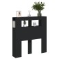 vidaXL LED-Kopfteil Schwarz 100x18,5x103,5 cm Holzwerkstoff