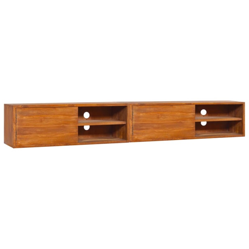 vidaXL TV-Wandschrank 180x30x30 cm Teak Massivholz vidaXL TV-Wandschrank 180x30x30 cm Teak Massivholz