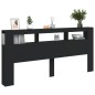 vidaXL LED-Kopfteil Schwarz 220x18,5x103,5 cm Holzwerkstoff vidaXL LED-Kopfteil Schwarz 220x18,5x103,5 cm Holzwerkstoff