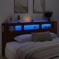 vidaXL LED-Kopfteil Braun Eichen-Optik 220x18,5x103,5 cm Holzwerkstoff vidaXL LED-Kopfteil Braun Eichen-Optik 220x18,5x103,5 cm Holzwerkstoff