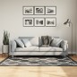 vidaXL Teppich Waschbar Schwarz und Weiß 120x180 cm Rutschfest vidaXL Teppich Waschbar Schwarz und Weiß 120x180 cm Rutschfest