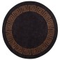 vidaXL Teppich Waschbar Schwarz und Golden Ø 200 cm Rutschfest vidaXL Teppich Waschbar Schwarz und Golden Ø 200 cm Rutschfest