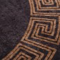 vidaXL Teppich Waschbar Schwarz und Golden Ø 200 cm Rutschfest vidaXL Teppich Waschbar Schwarz und Golden Ø 200 cm Rutschfest