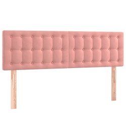 vidaXL Kopfteile 2 Stk. Rosa 72x5x78/88 cm Samt