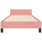 vidaXL Bettgestell mit Kopfteil Rosa 90x200 cm Samt vidaXL Bettgestell mit Kopfteil Rosa 90x200 cm Samt