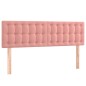 vidaXL Boxspringbett mit Matratze Rosa 140x200 cm Samt vidaXL Boxspringbett mit Matratze Rosa 140x200 cm Samt