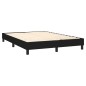 vidaXL Boxspringbett mit Matratze Schwarz 140x190 cm Stoff vidaXL Boxspringbett mit Matratze Schwarz 140x190 cm Stoff